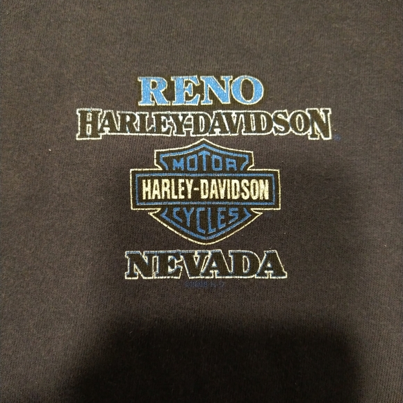 '08 Harley-Davidson Reno Nevada T-shirt blue S torn tag measurement - Picture 3 of 7